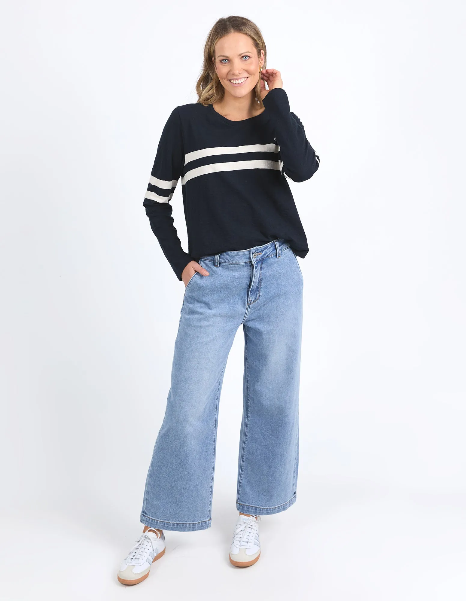 Elm Adora Long Sleeve Tee Navy