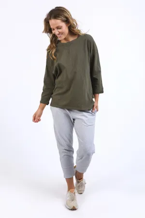 Elm Annie 3/4 Sleeve Tee Basil