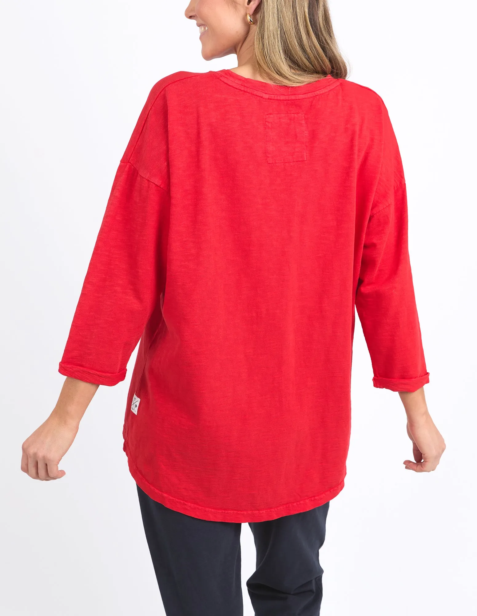 Elm Annie 3/4 Sleeve Tee Poppy