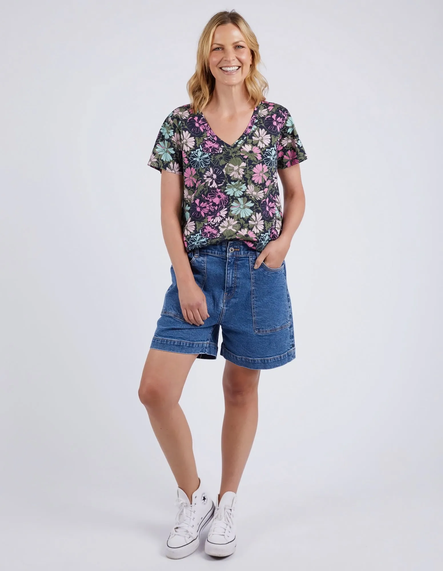Elm Florentina Vee Tee Navy