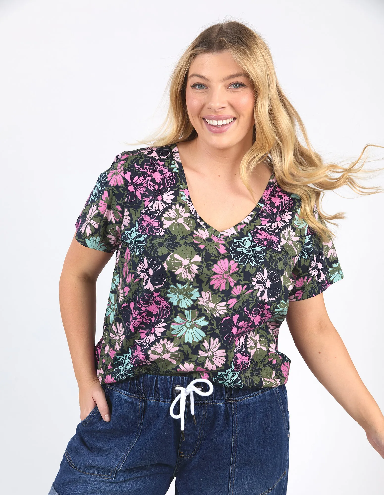 Elm Florentina Vee Tee Navy