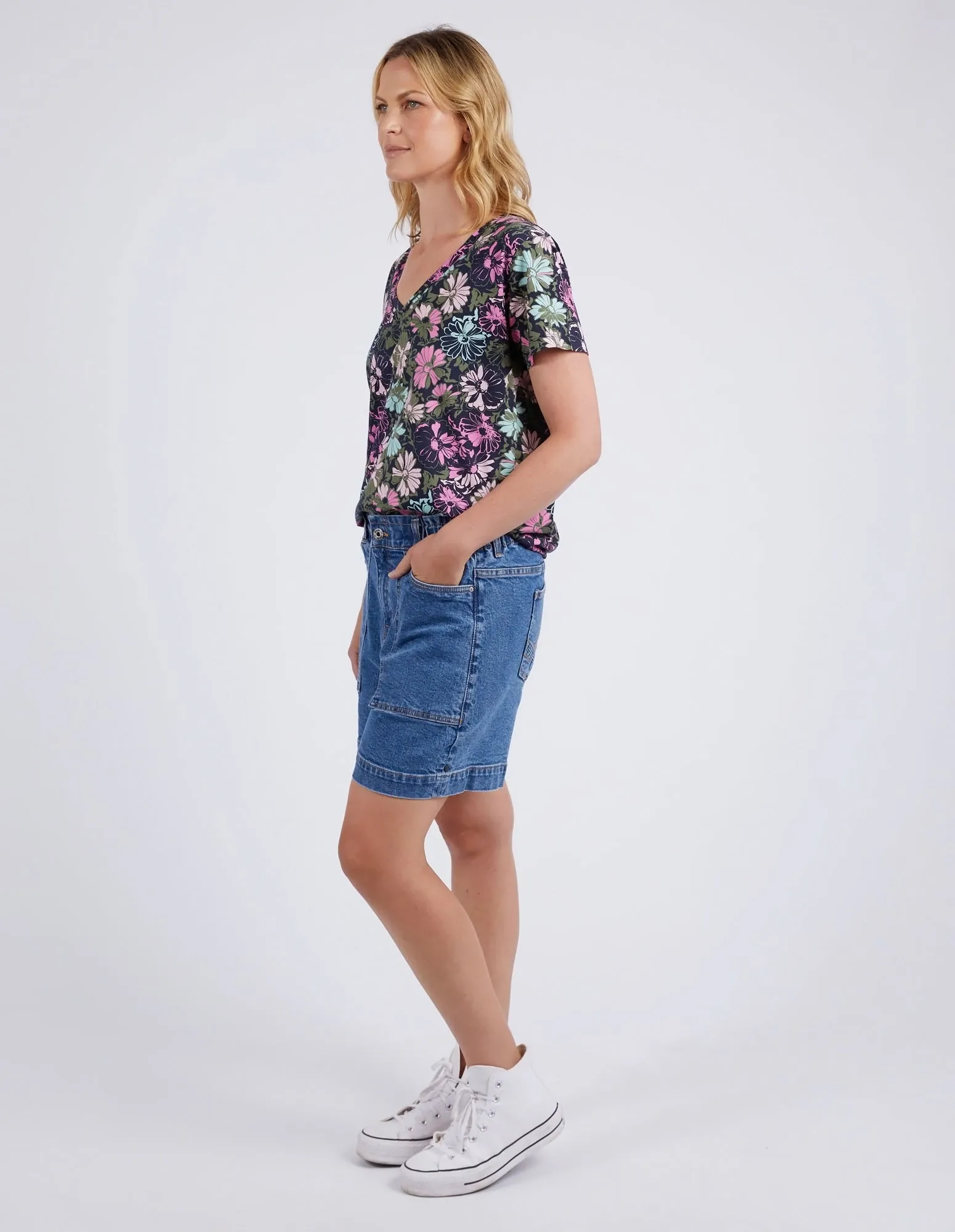 Elm Florentina Vee Tee Navy