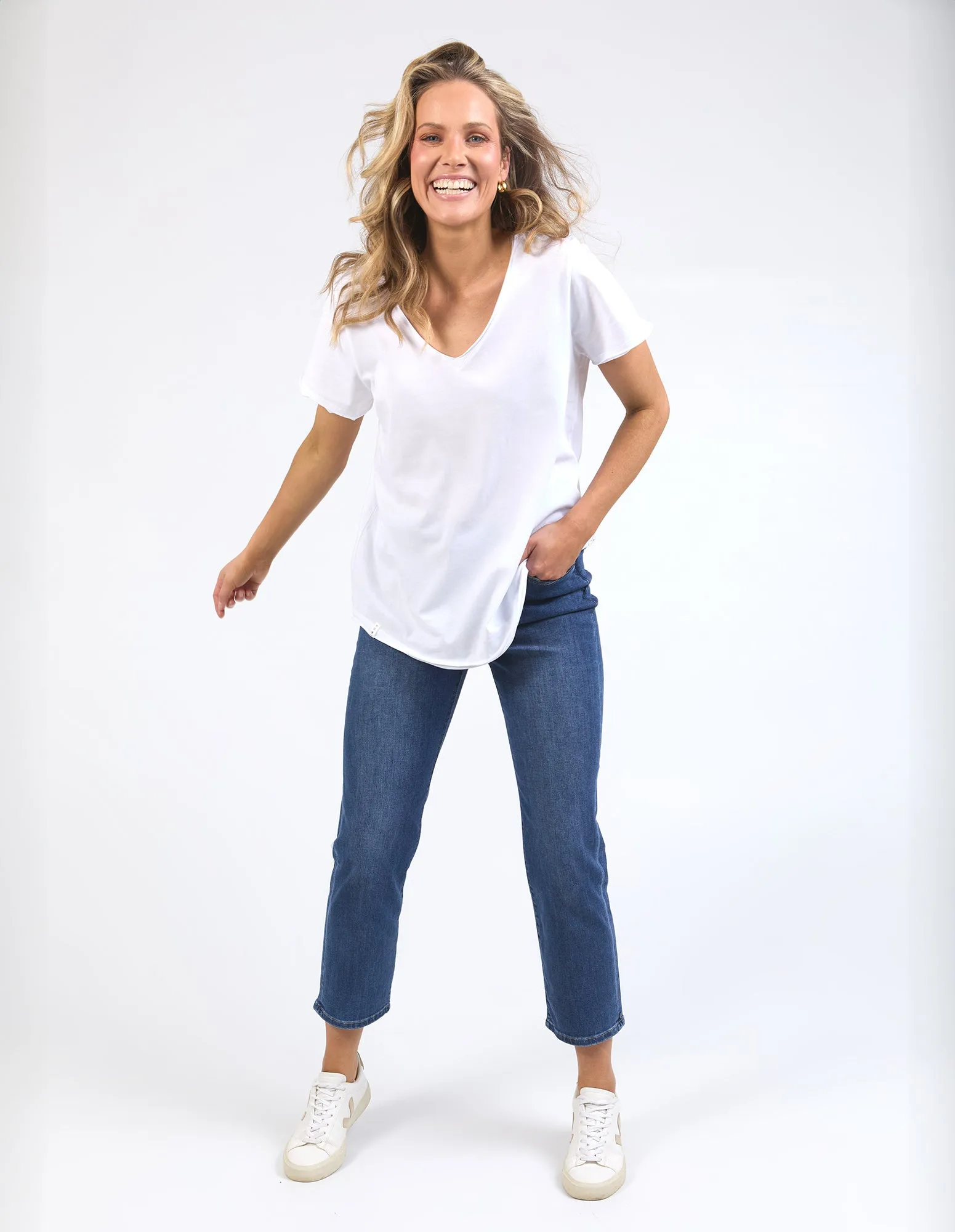 Elm Pima Vee Tee White