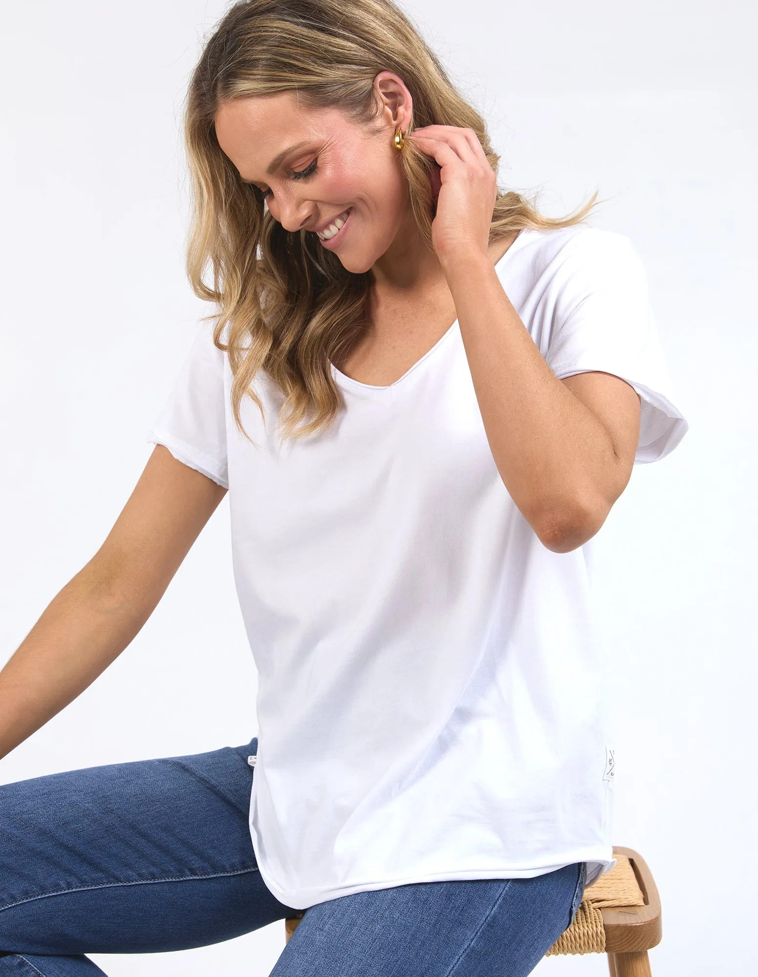 Elm Pima Vee Tee White