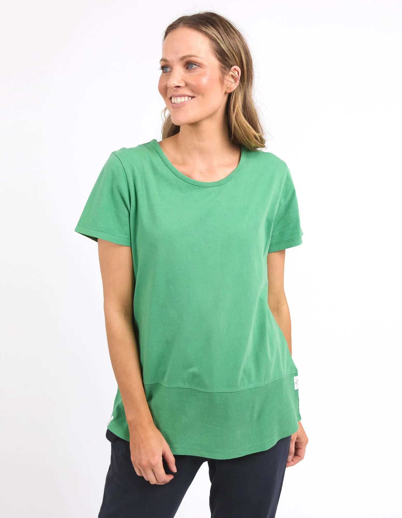 Elm Rib S/S Tee Greenbriar