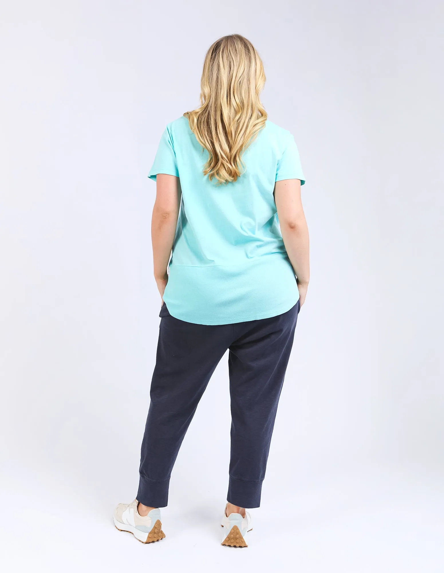 Elm Rib S/S Tee Tonic Blue