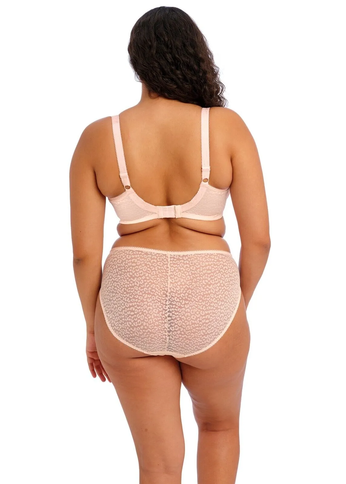 Elomi Lucie Banded Stretch Lace Plunge Bra Women's 44DDD Pink Underwire ERK877