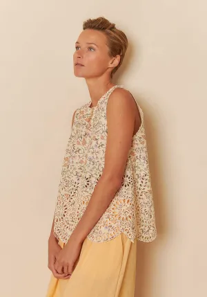 Embroidered Poplin T Mc196 Crudo