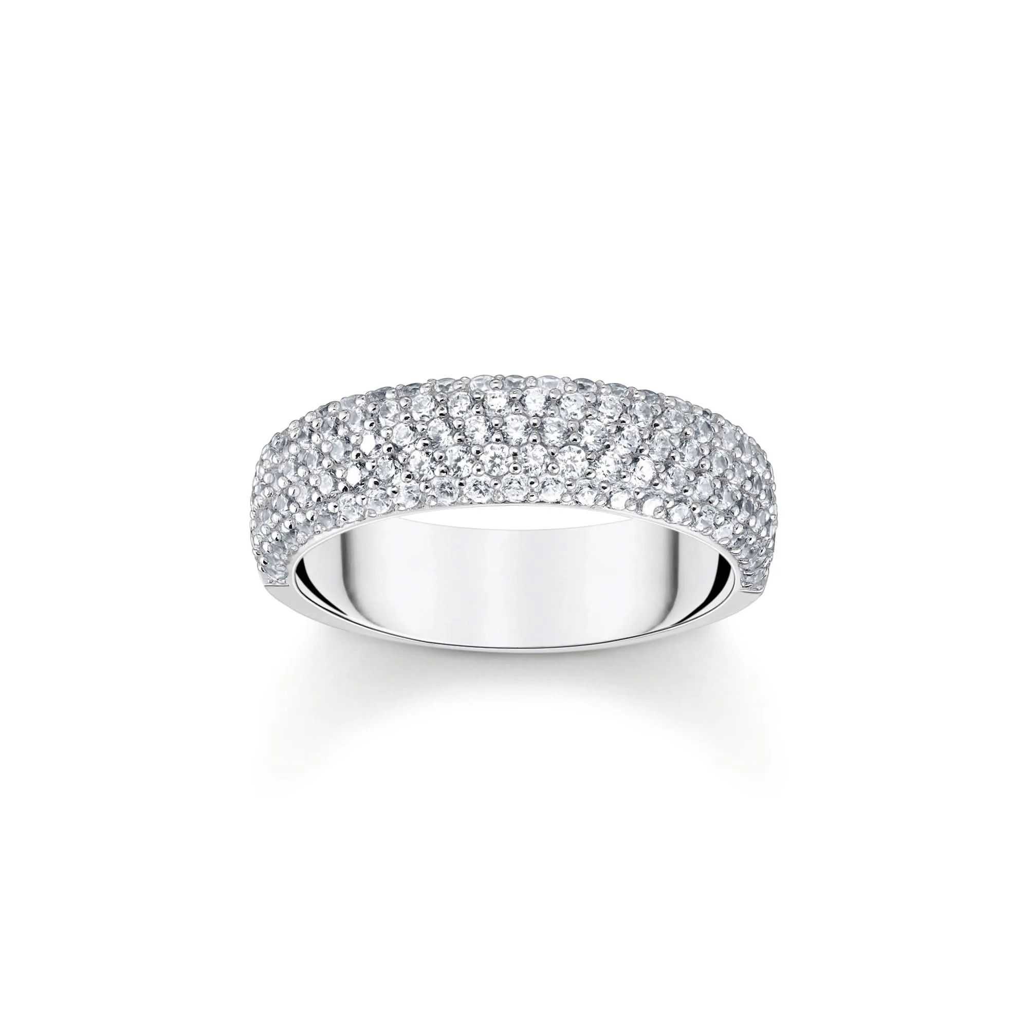 Essentials Sterling Silver Sparkling White Zirconia Band Ring TR2460-051-14 Thomas Sabo Rings
