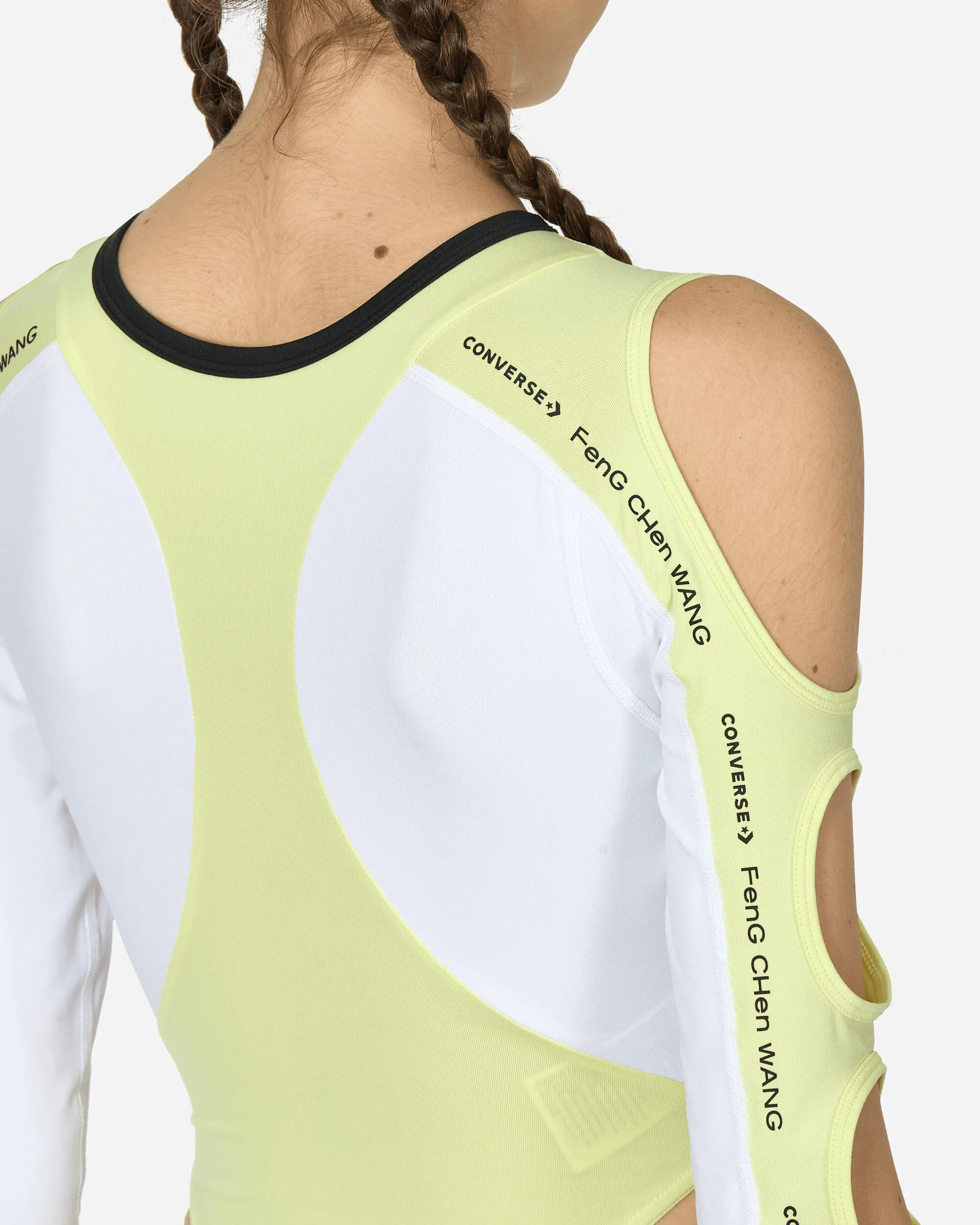 Feng Chen Wang Top Pale Lime Yellow / White