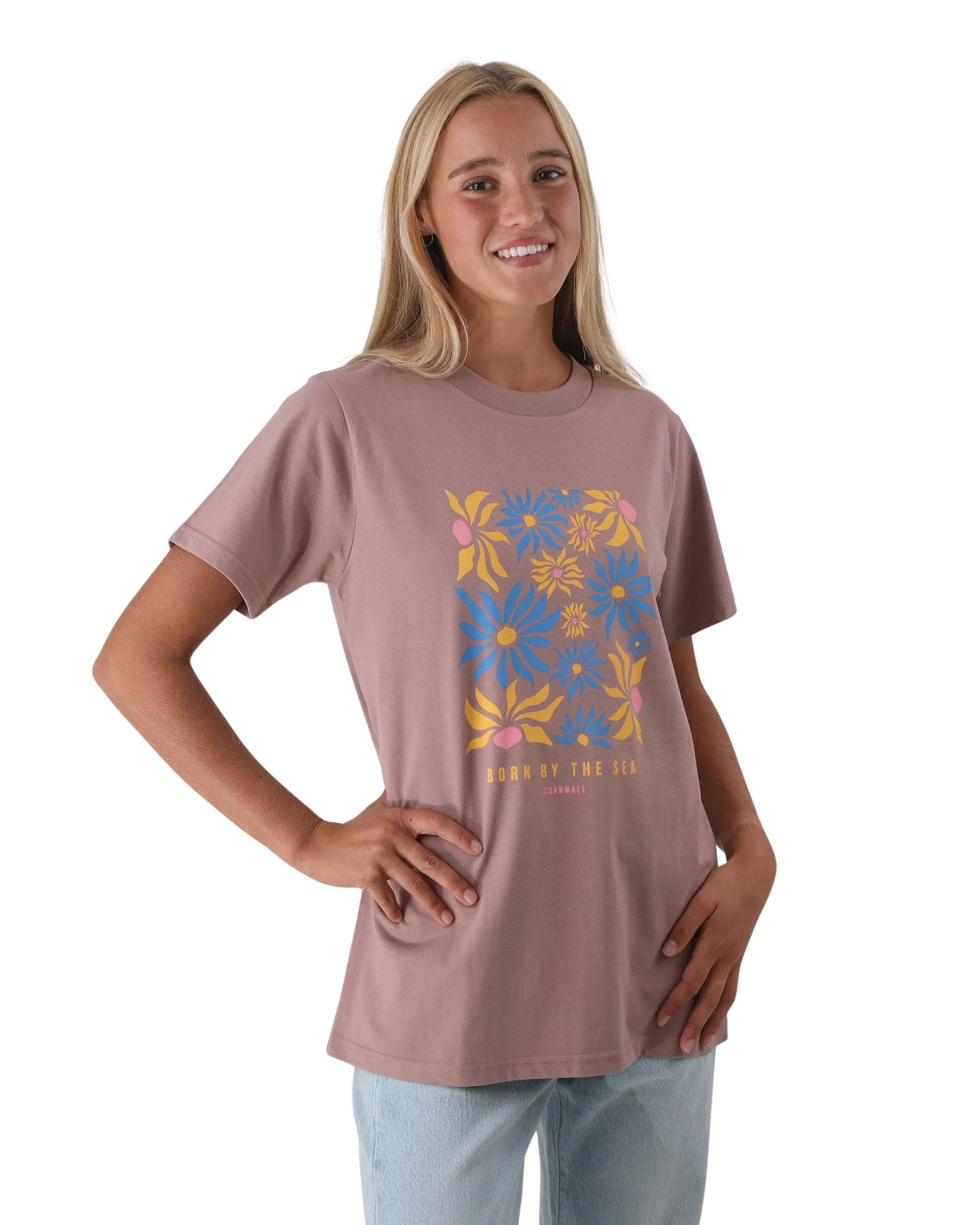 Flower Market T-Shirt in Hazy Pink
