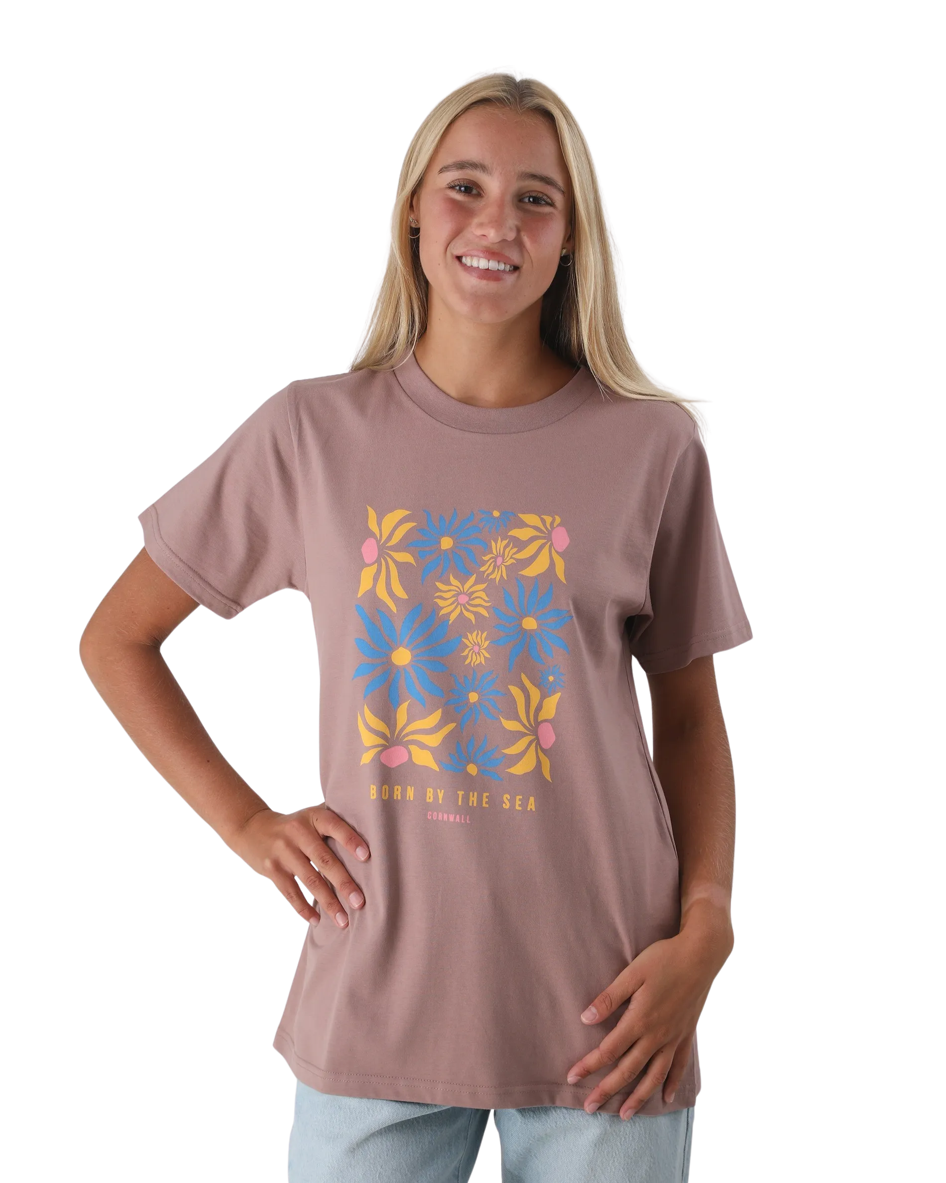 Flower Market T-Shirt in Hazy Pink