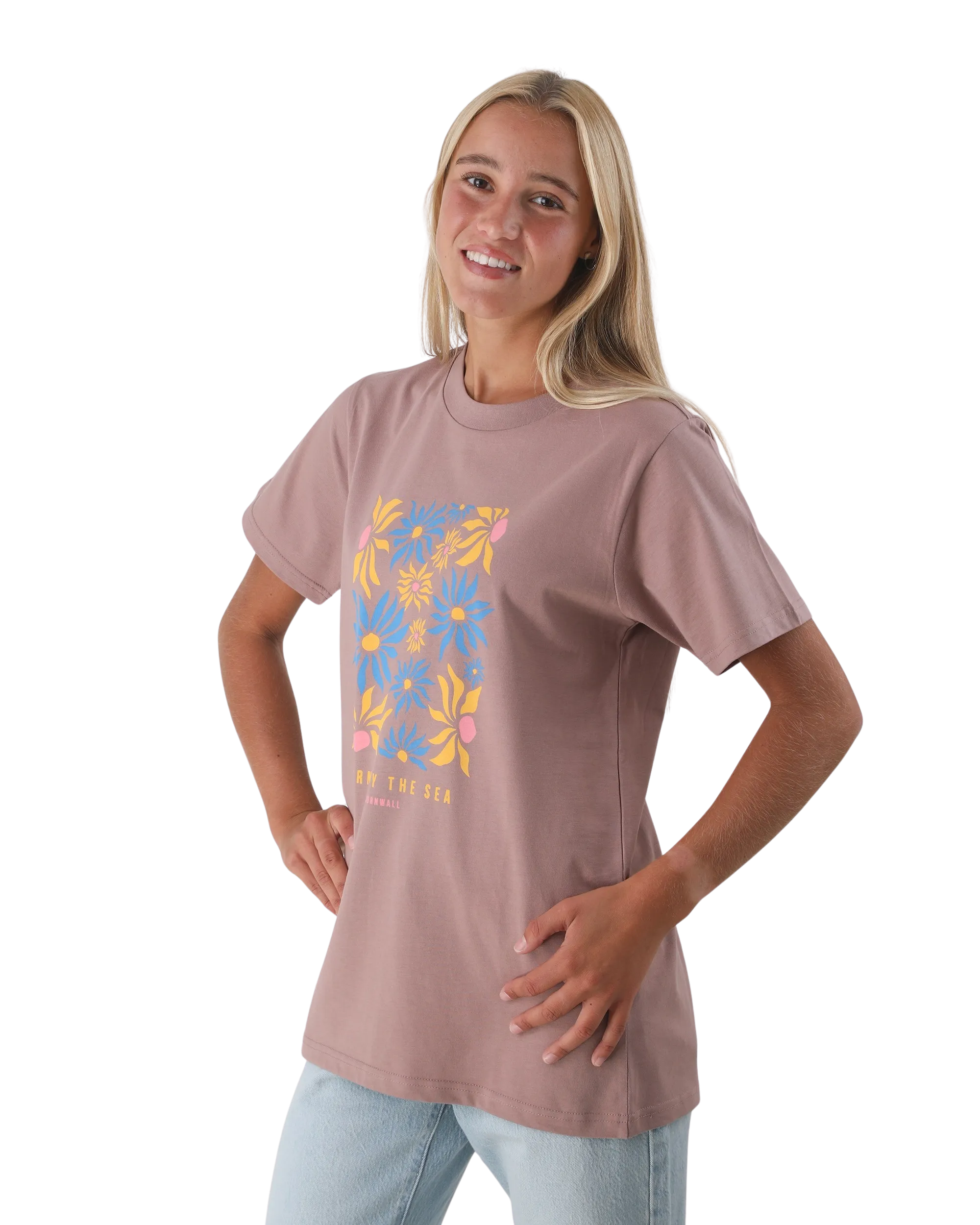 Flower Market T-Shirt in Hazy Pink