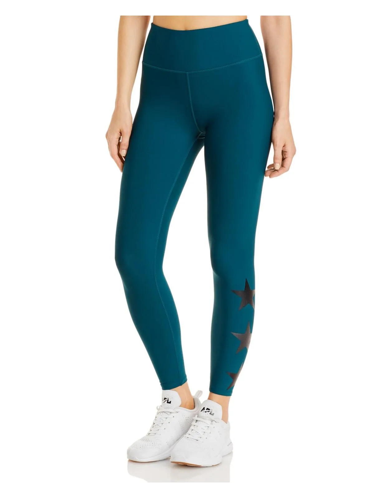 Foil Star Womens Ankle Activewear Athletic Leggings