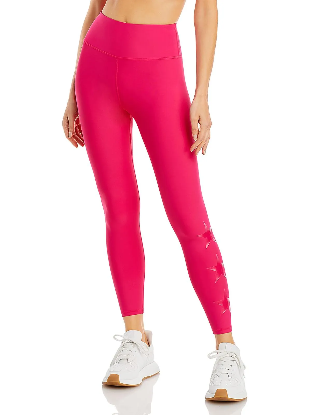 Foil Star Womens Ankle Activewear Athletic Leggings