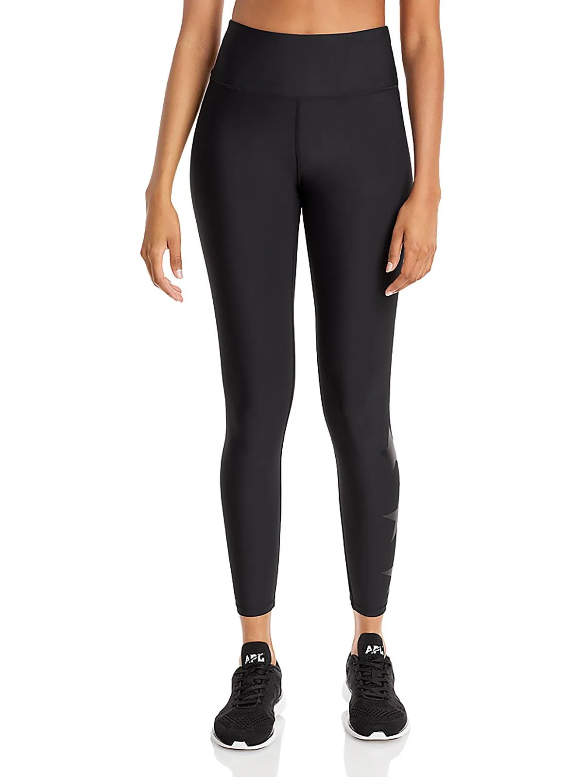 Foil Star Womens Ankle Activewear Athletic Leggings