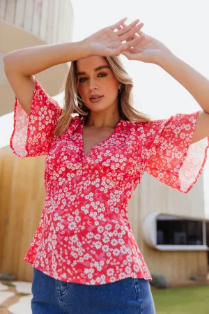 Foxwood Ankara Top Floral Print
