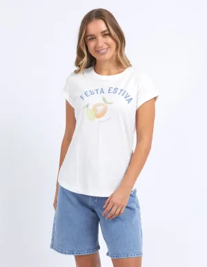 Foxwood Italian Summer Tee Vintage White