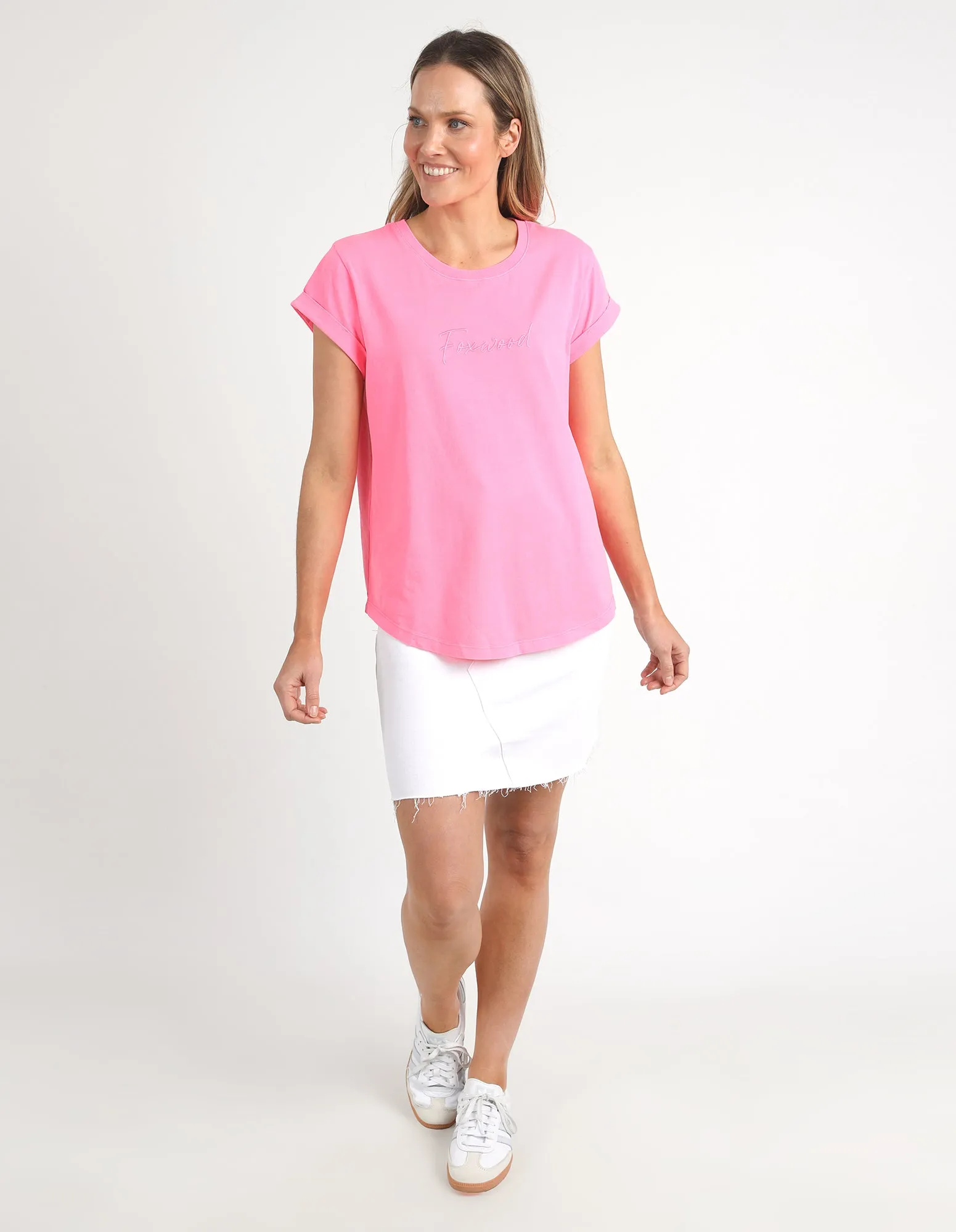 Foxwood Neon Signature Tee Neon Rose