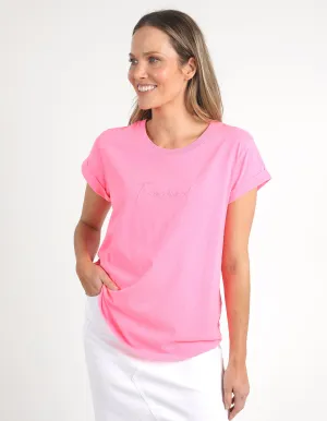 Foxwood Neon Signature Tee Neon Rose