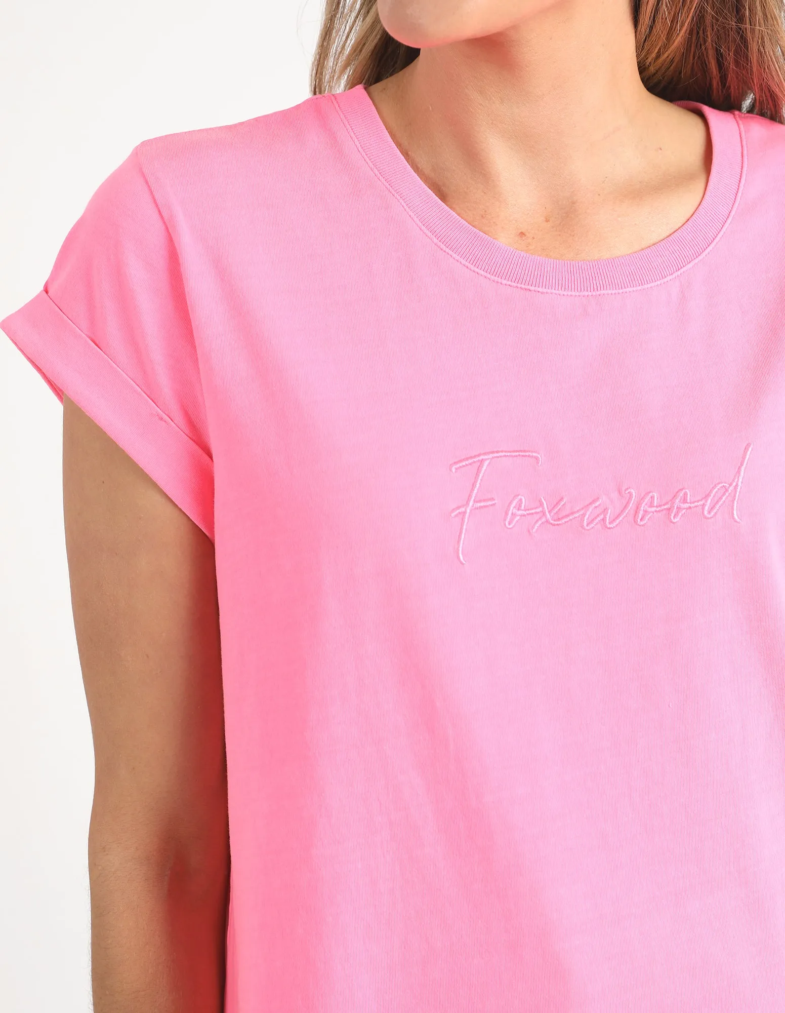 Foxwood Neon Signature Tee Neon Rose