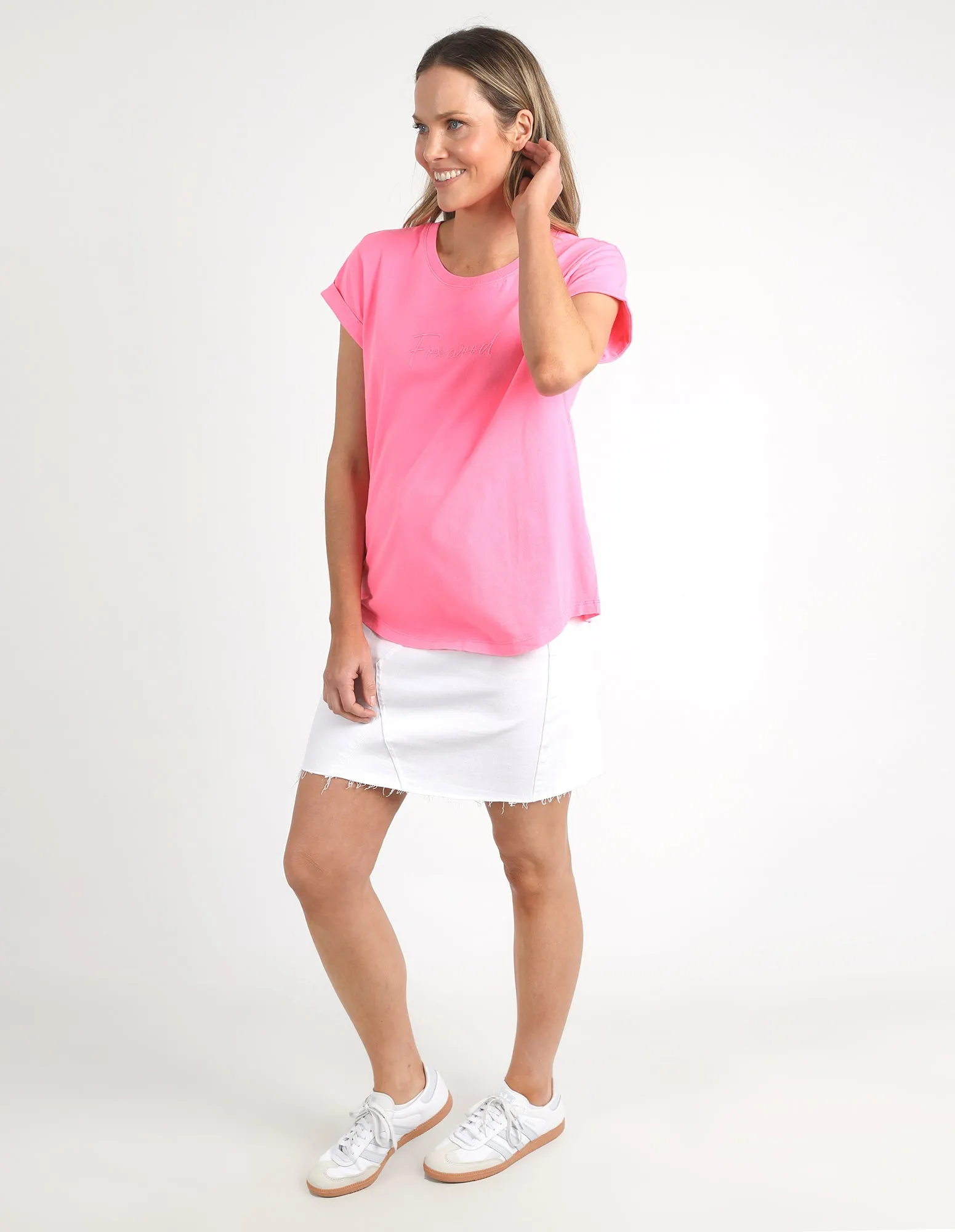 Foxwood Neon Signature Tee Neon Rose
