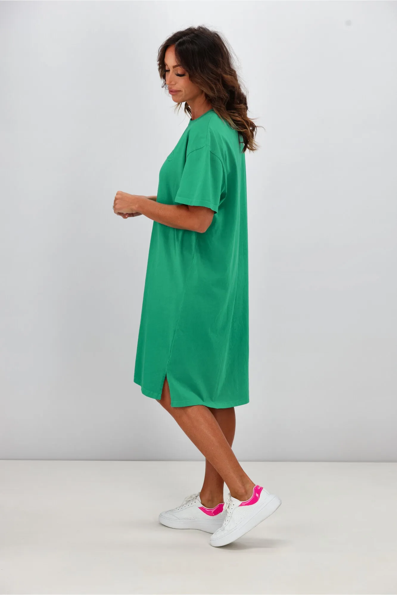 Foxwood Simplified Tee Dress Bright Green