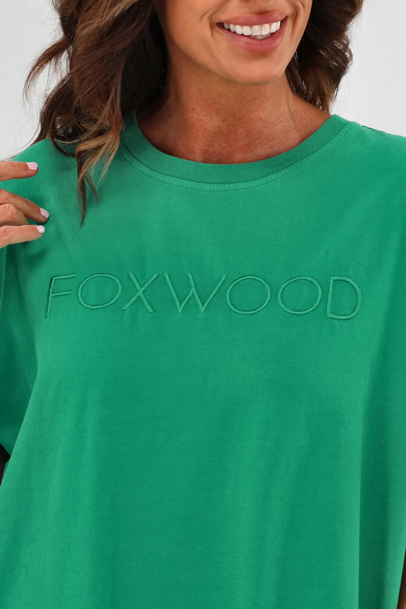 Foxwood Simplified Tee Dress Bright Green