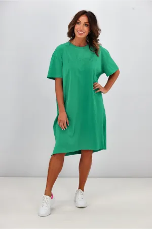 Foxwood Simplified Tee Dress Bright Green