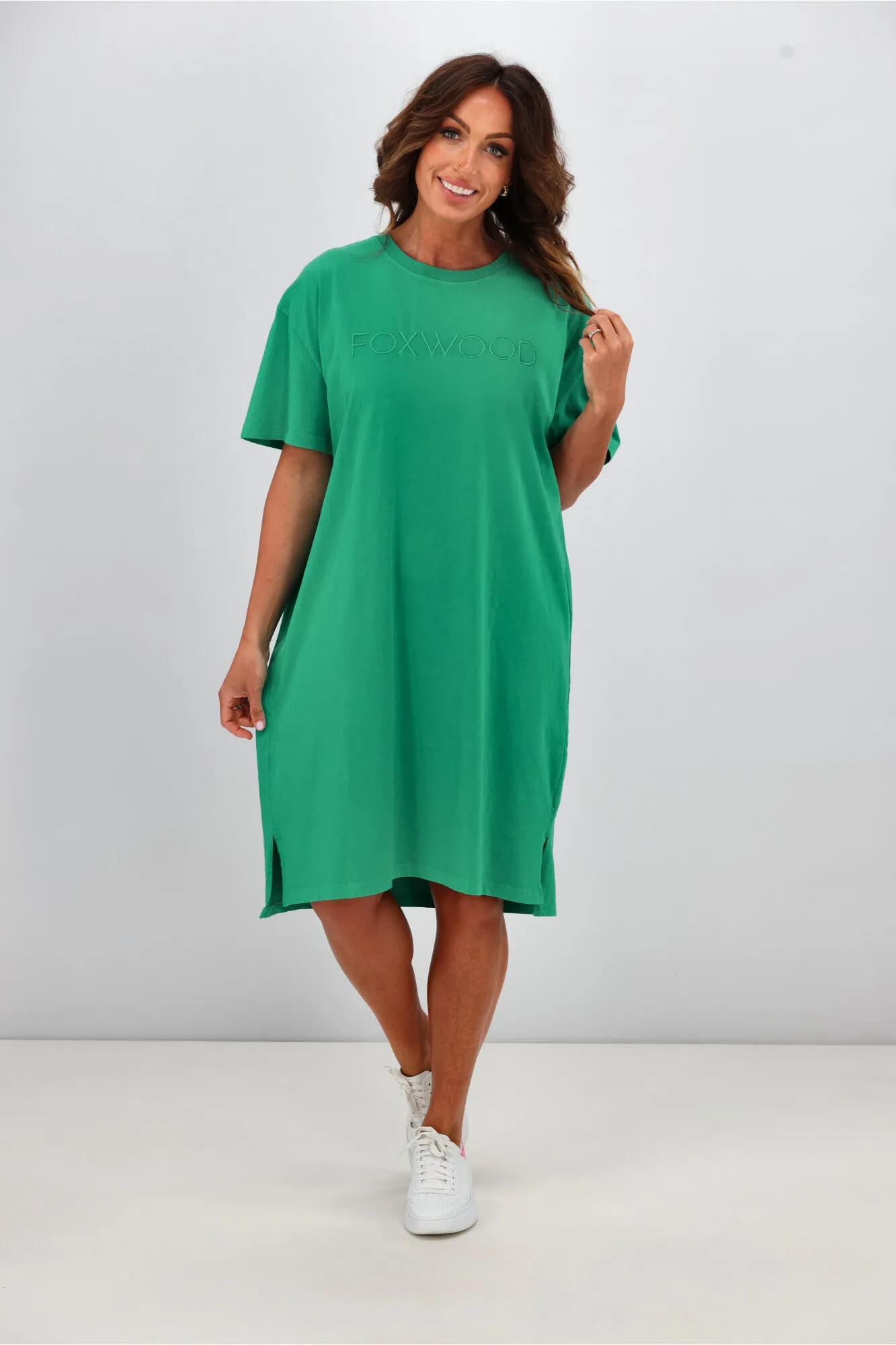 Foxwood Simplified Tee Dress Bright Green