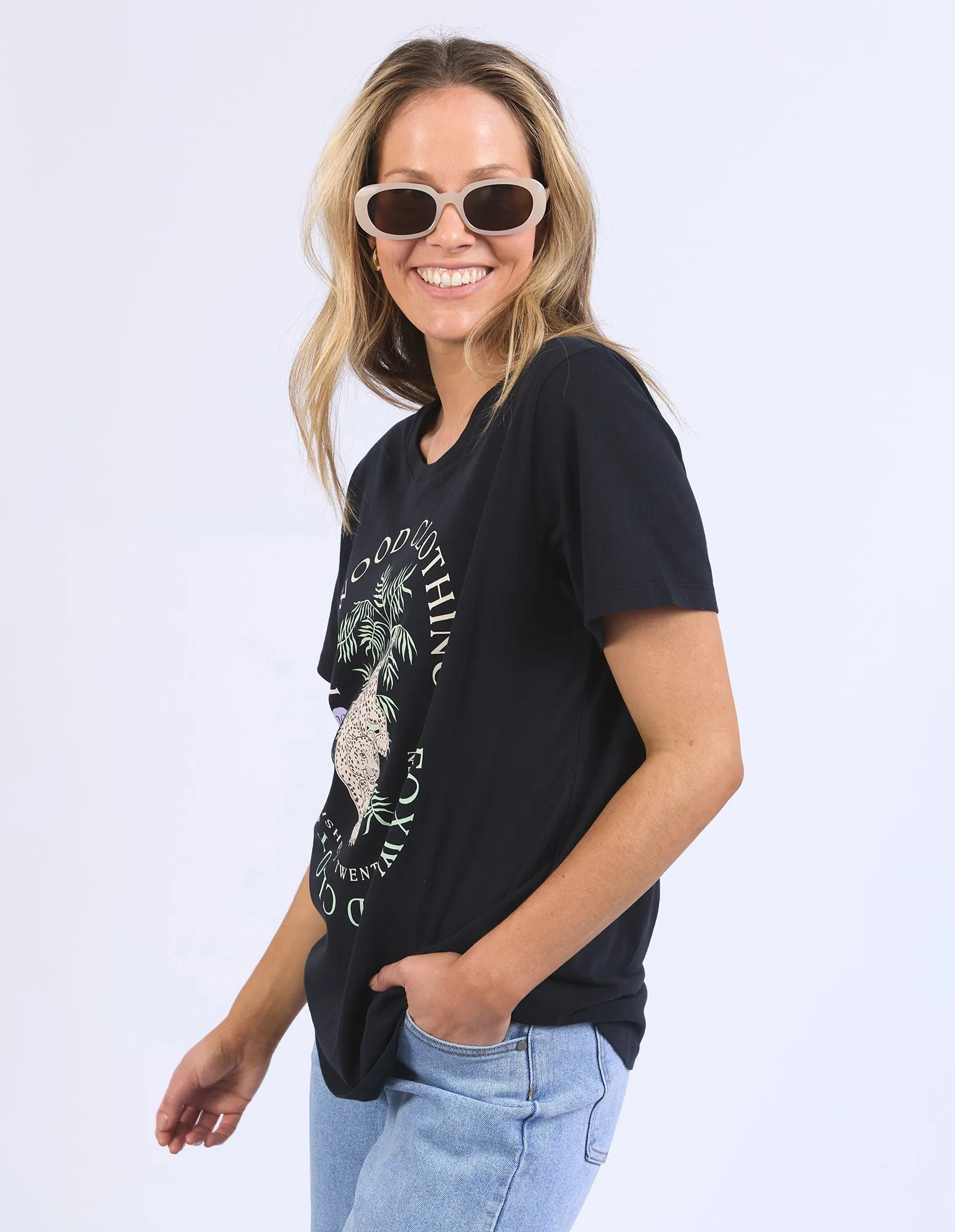 Foxwood Twenty Eightee Tee Washed Black