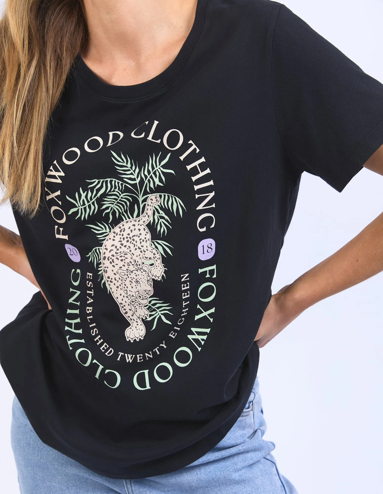 Foxwood Twenty Eightee Tee Washed Black