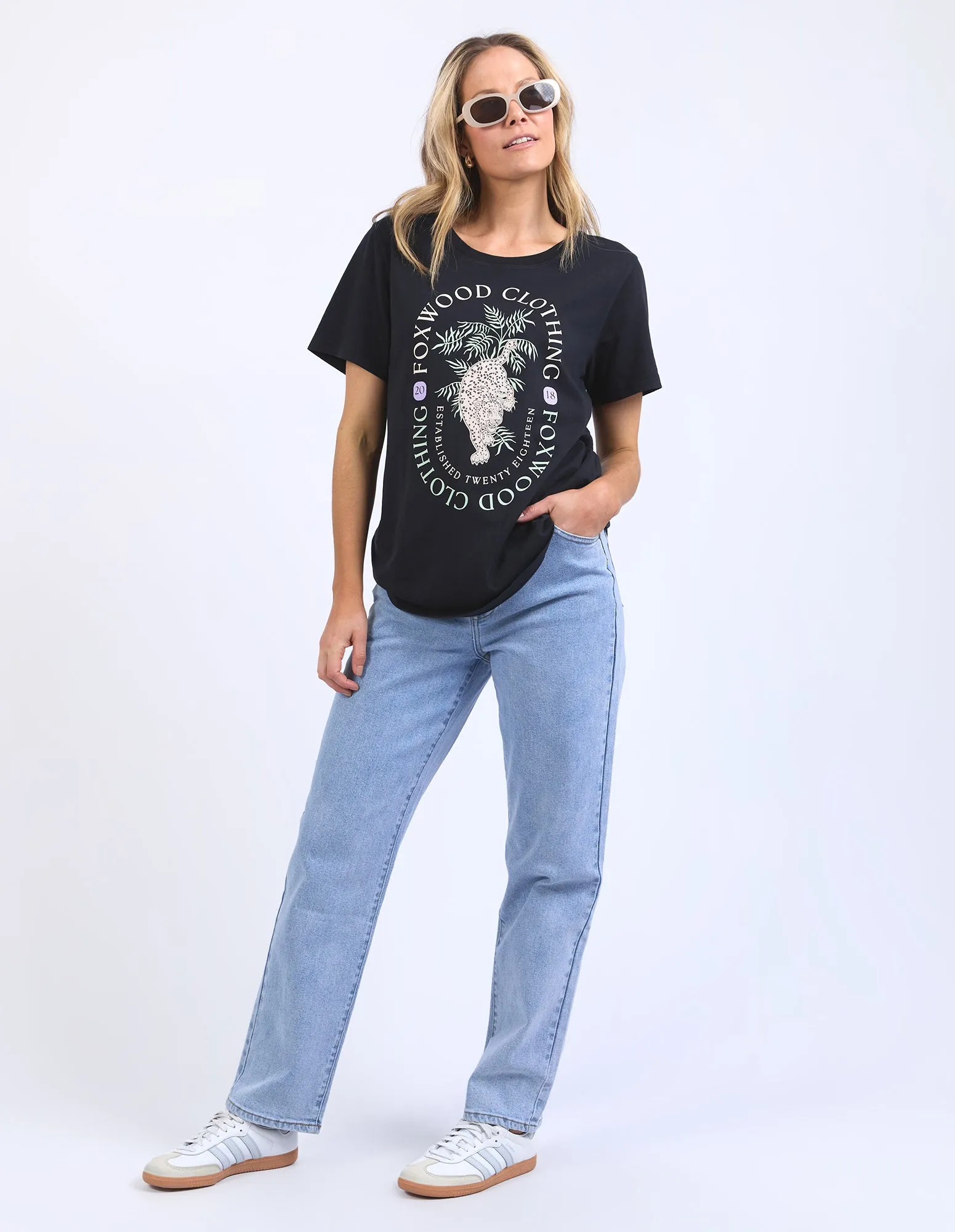 Foxwood Twenty Eightee Tee Washed Black