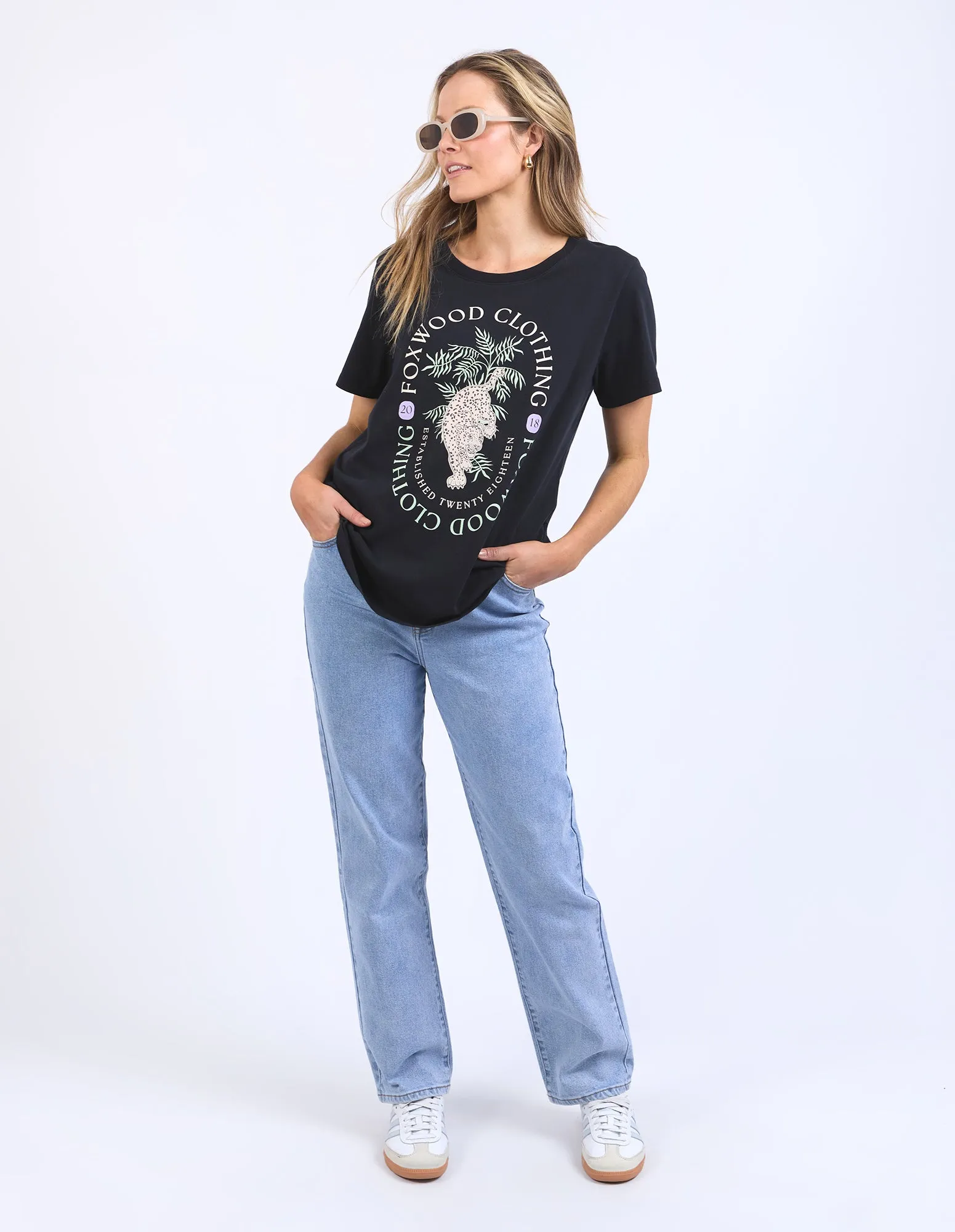 Foxwood Twenty Eightee Tee Washed Black