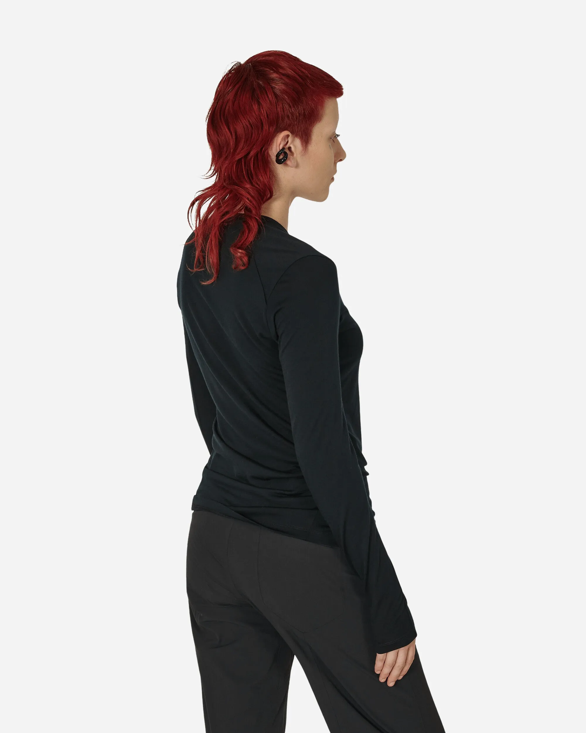 Frame Crew Neck Longsleeve Top Black