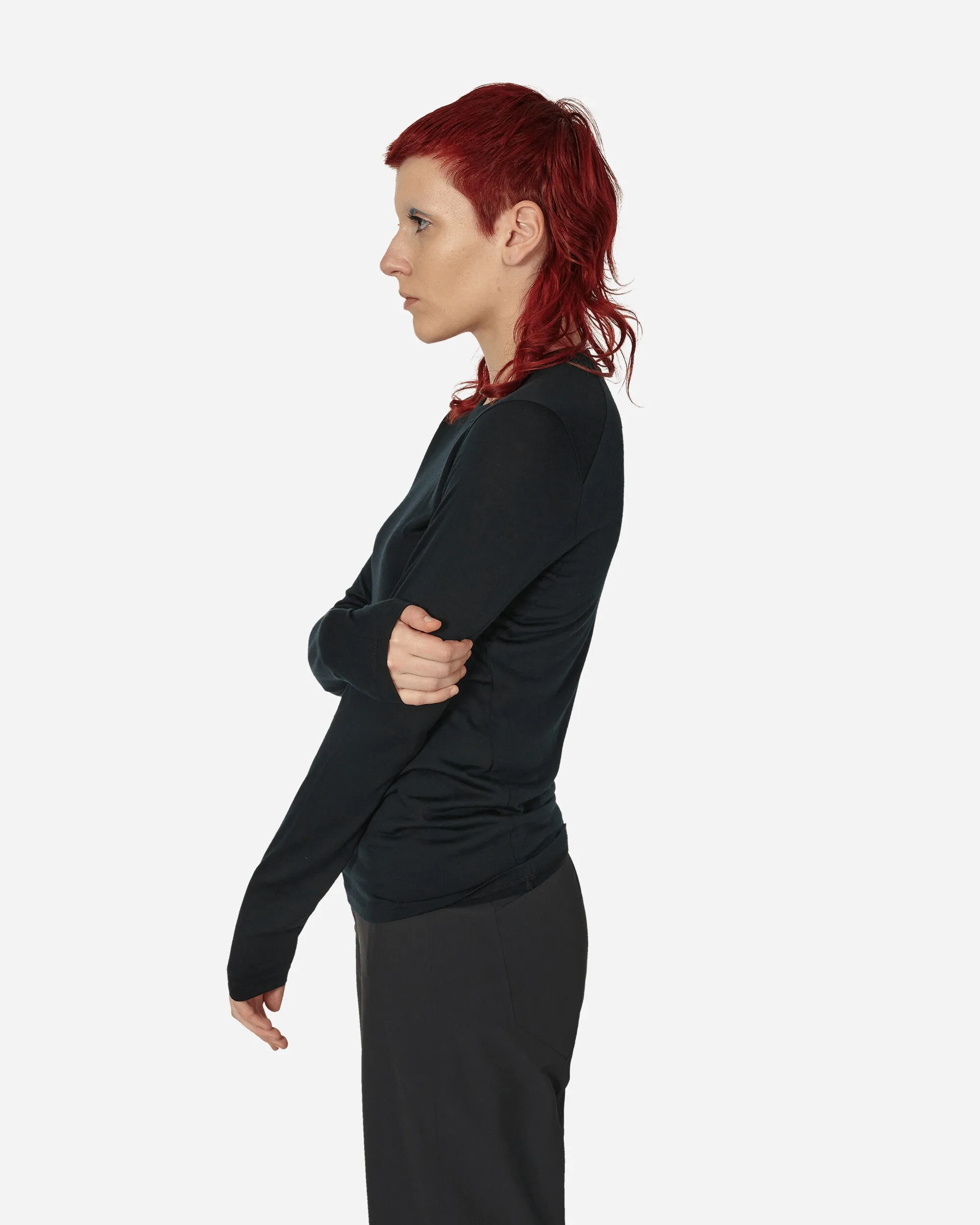 Frame Crew Neck Longsleeve Top Black