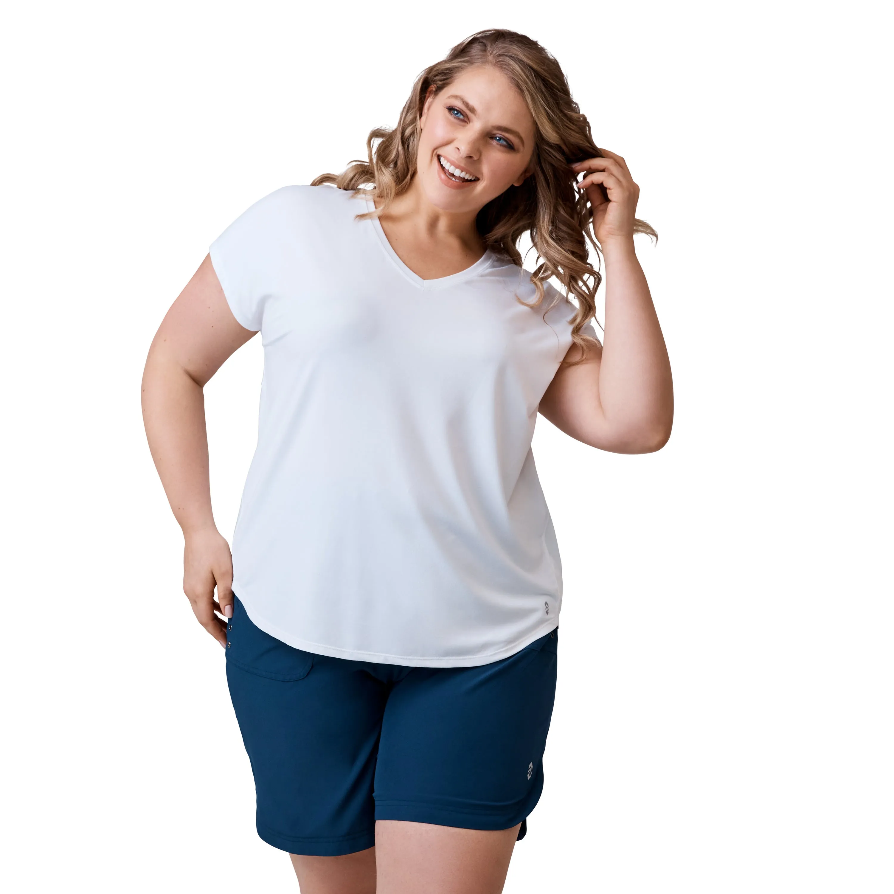 Free Country Women's Plus Size Microtech Chill B Cool Tee