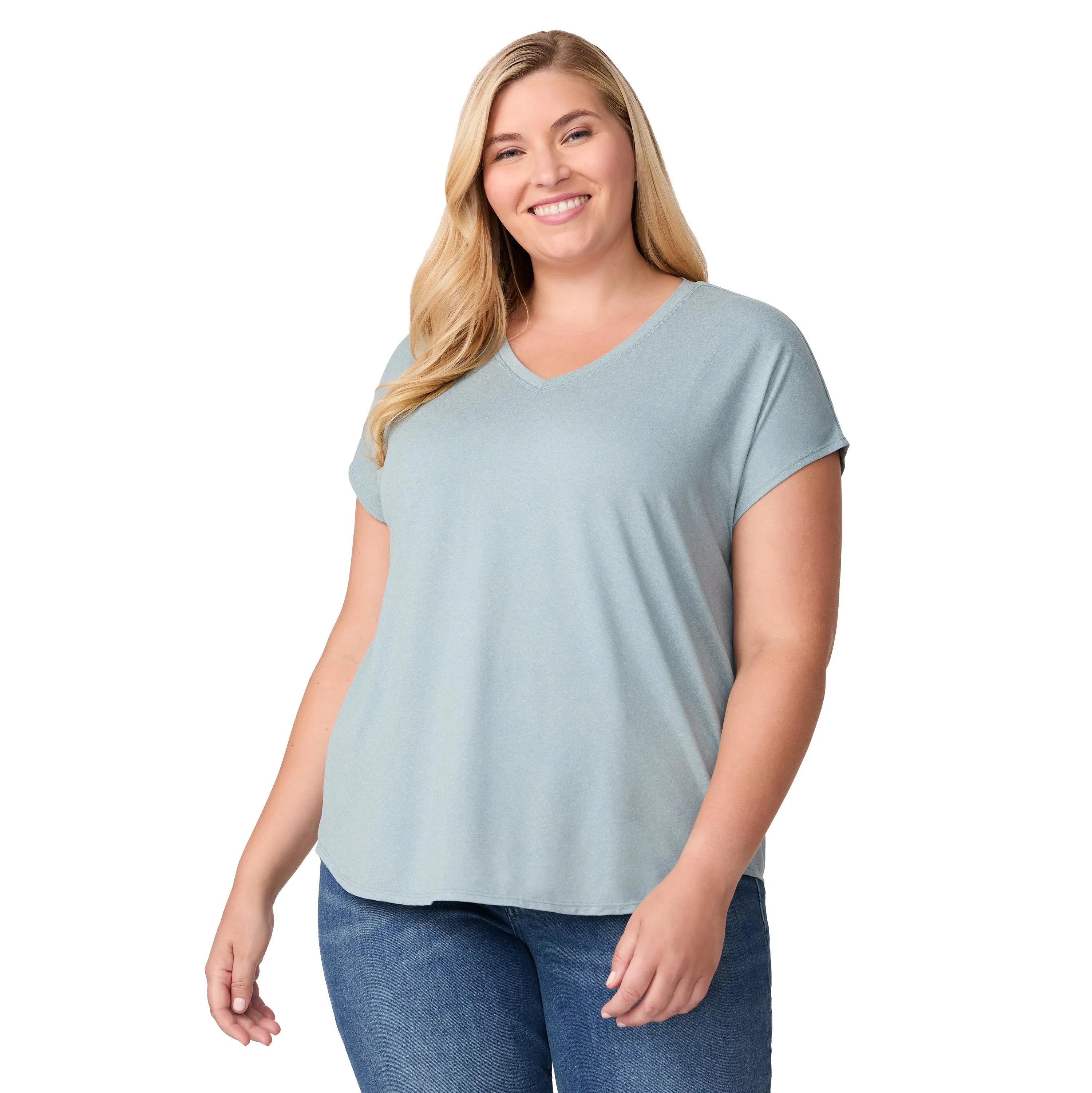Free Country Women's Plus Size Microtech Chill B Cool Tee