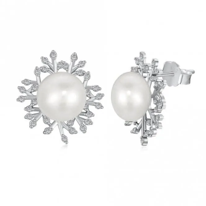 Fresh Water Pearl Sparkling Leaves Earrings ERLE023 Ania Haie Jewellery