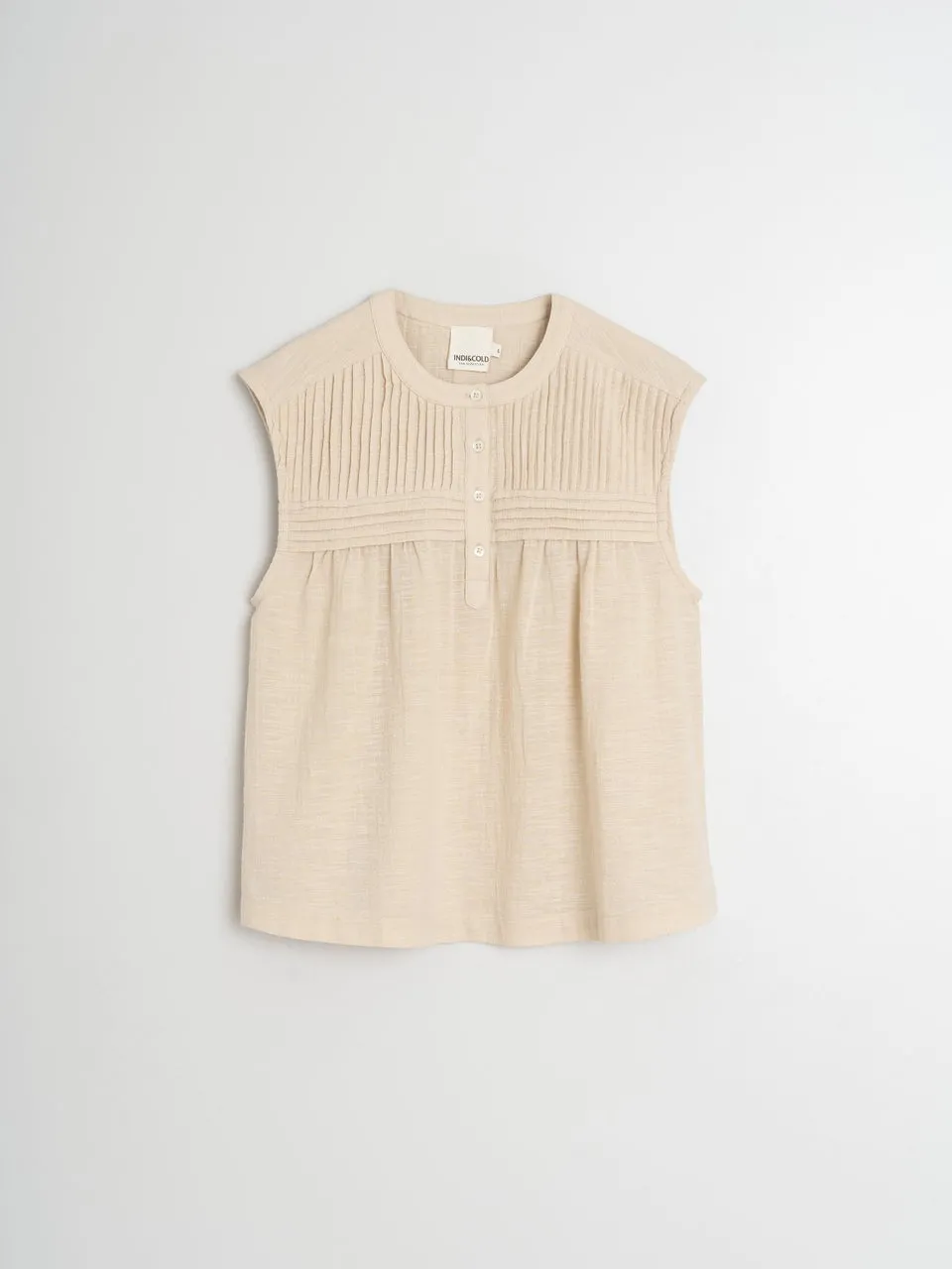 Gauze Pleated Blouse Sk270 Piedra