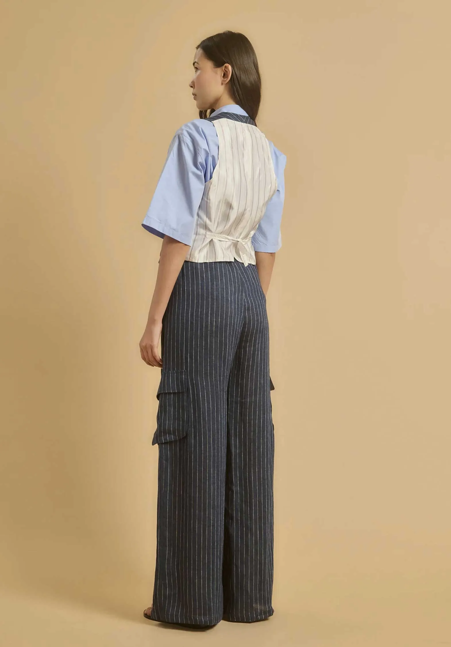 Gilet Gayo 10011 1-Bleu-Blanc