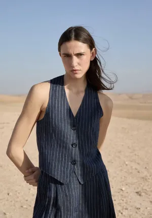 Gilet Gayo 10011 1-Bleu-Blanc