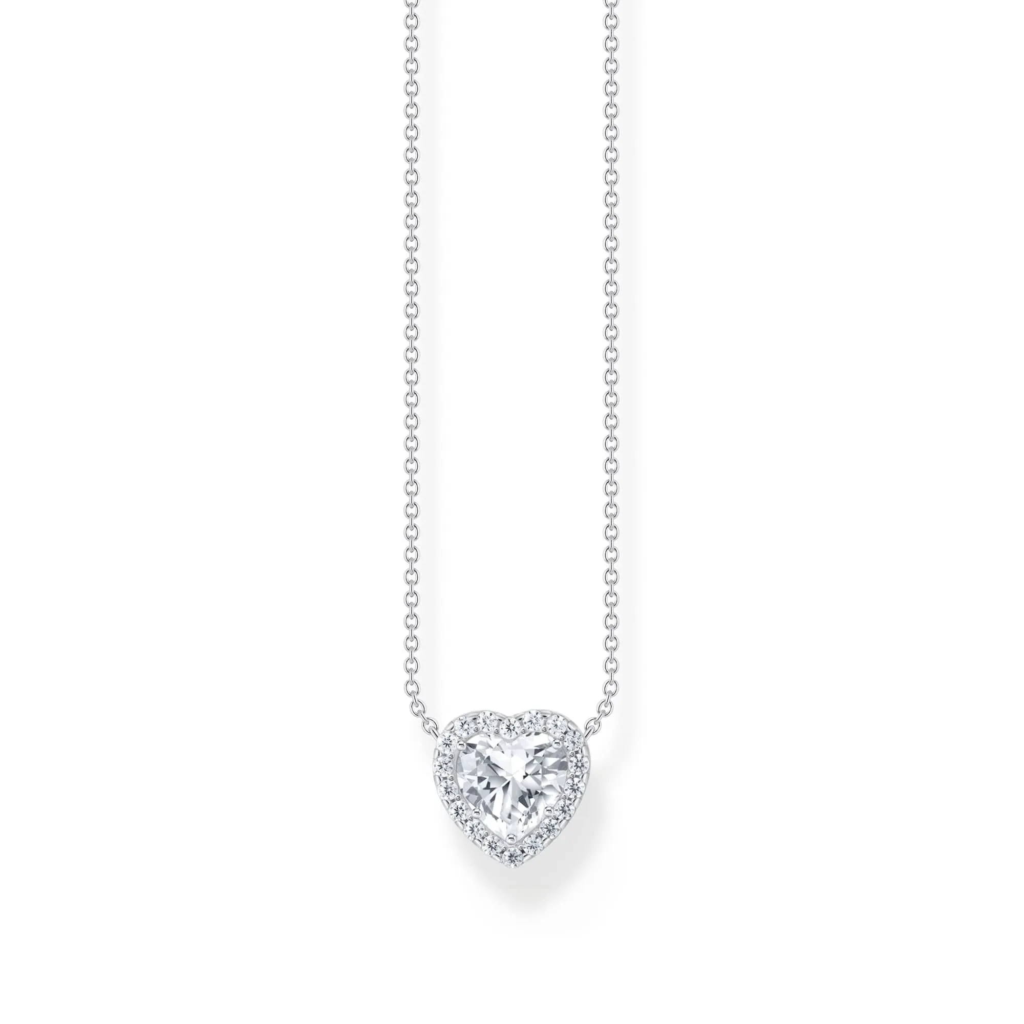 Glam & Soul Sterling Silver Love & Hearts White Zirconia Necklace KE2280-051-14 Thomas Sabo Necklaces
