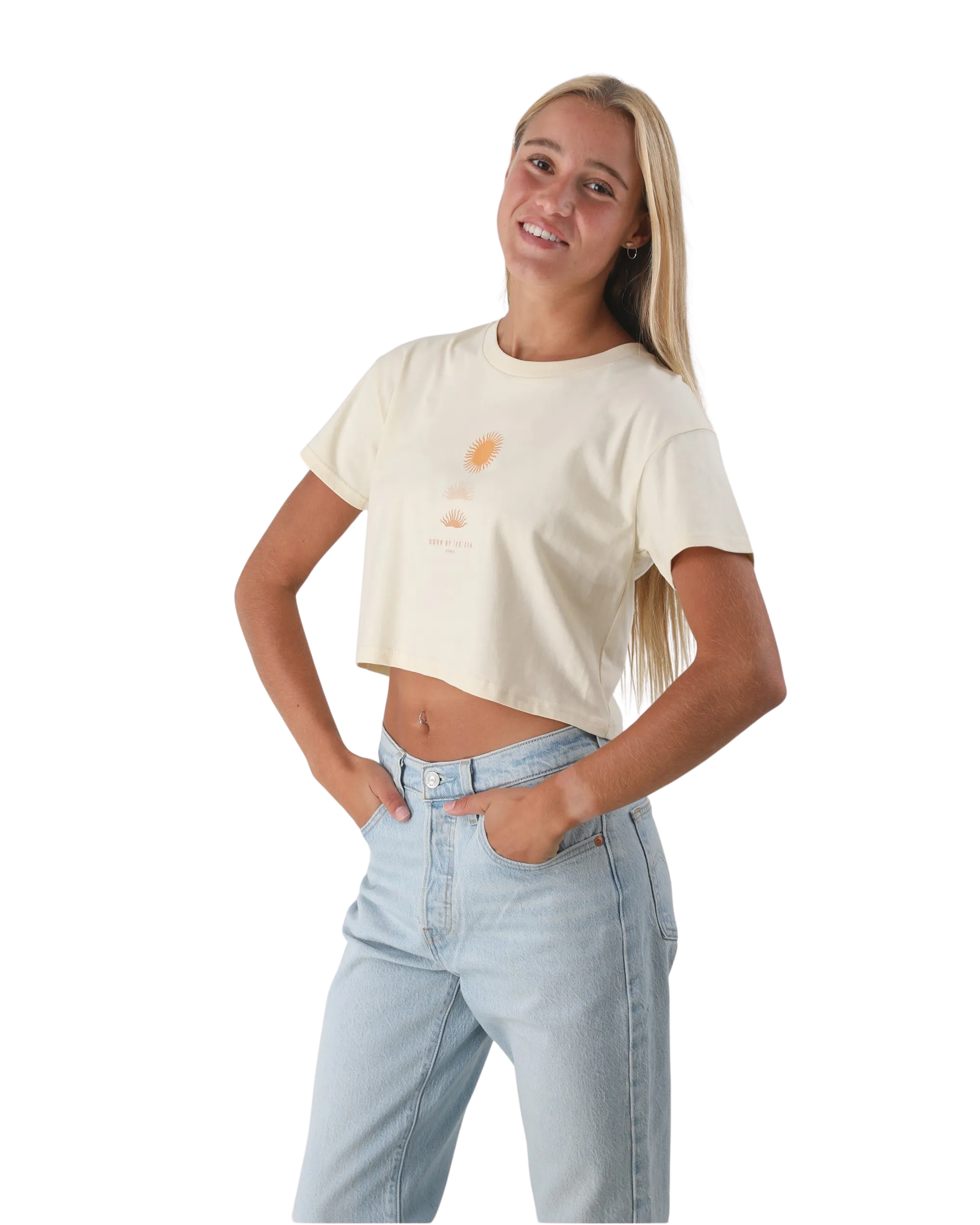 Golden Hour Crop T-Shirt in Butter
