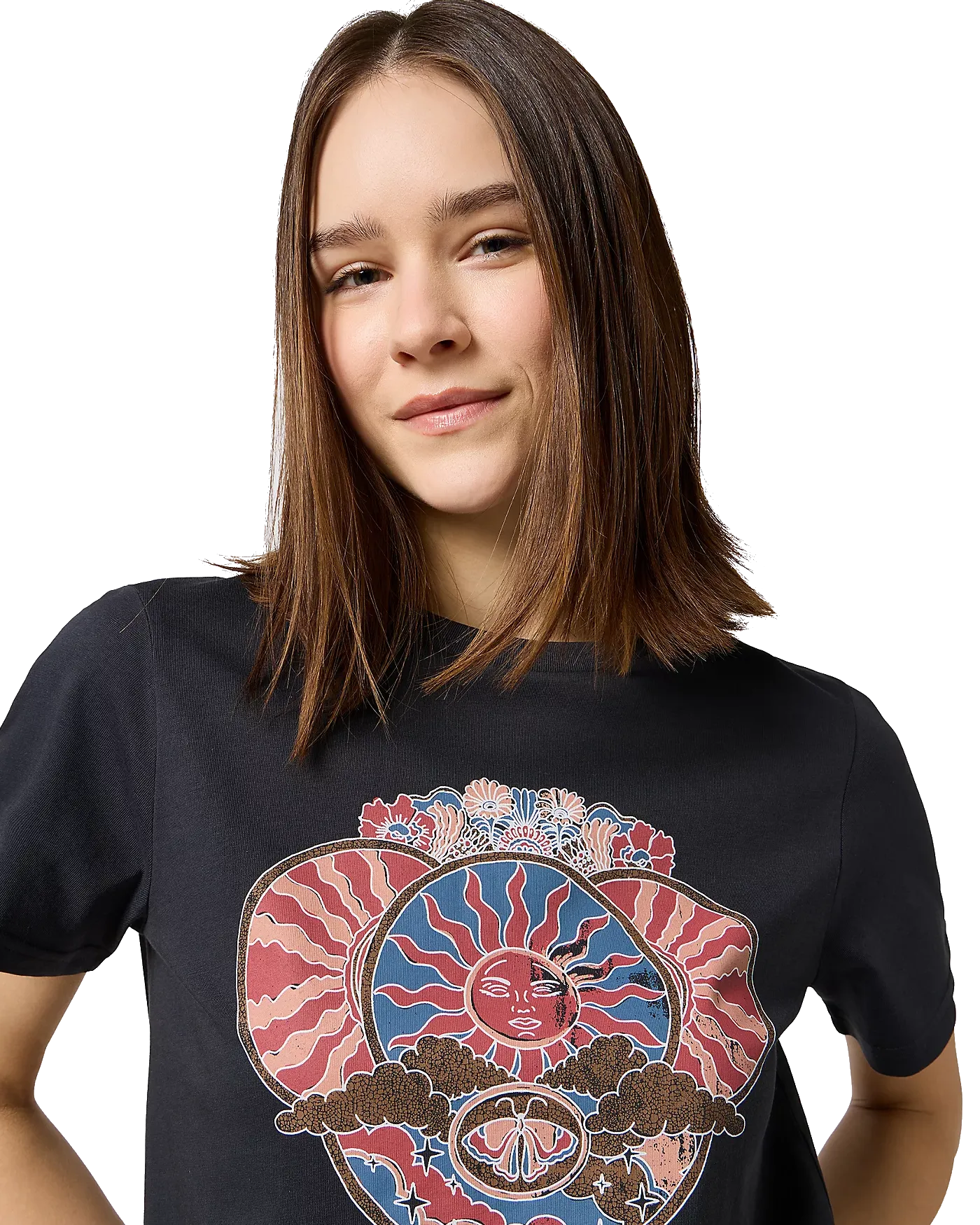 Graphic T-Shirt in Faded Black