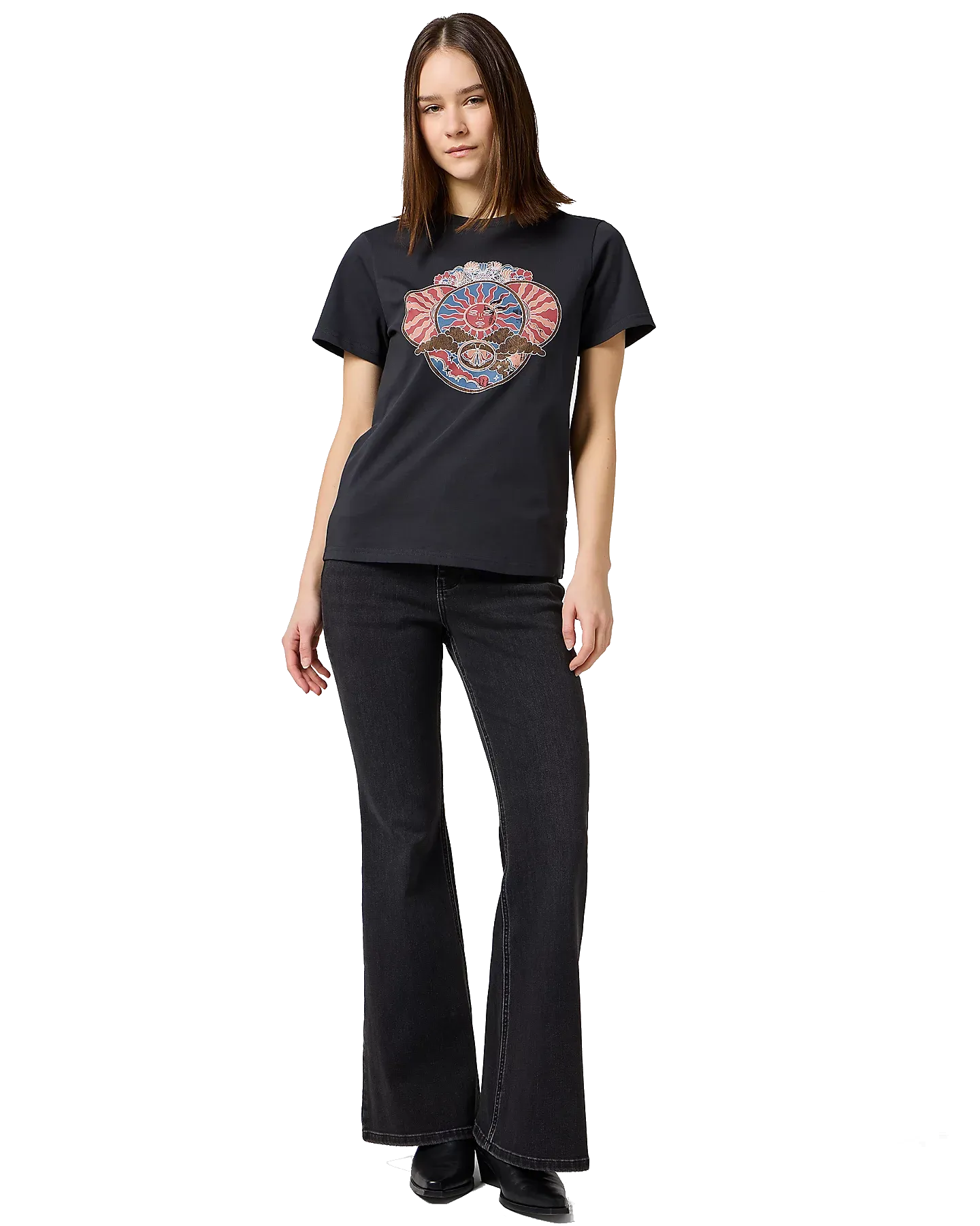Graphic T-Shirt in Faded Black