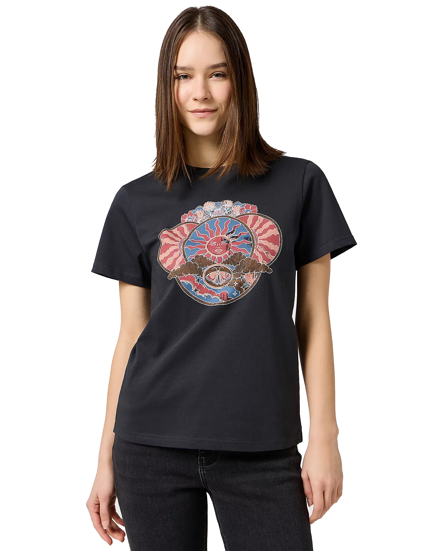 Graphic T-Shirt in Faded Black