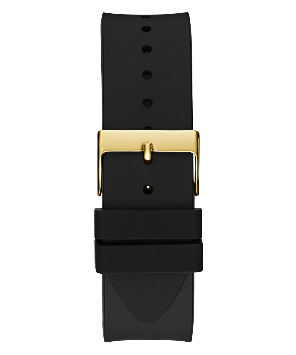 Guess Mens Gold Watches GUESS Mens Black Gold Tone Analog Watch