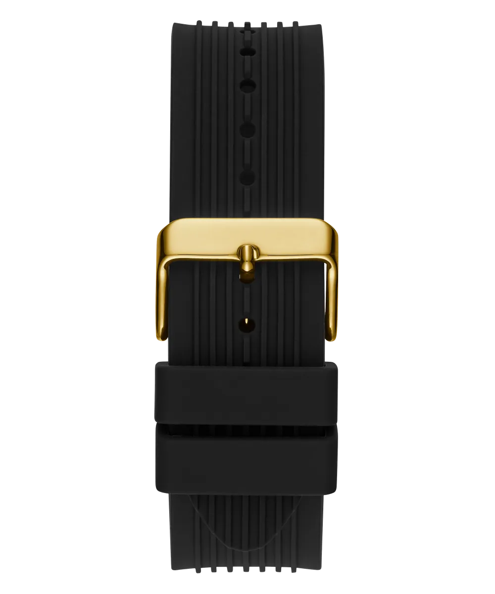 Guess Mens Gold Watches GUESS Mens Black Gold Tone Multi-function Watch