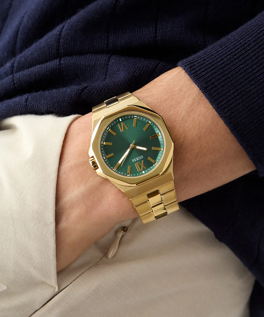 Guess Mens Gold Watches GUESS Mens Gold Tone Analog Watch